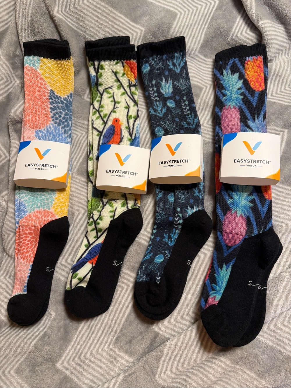 EASYSTRETCH Women’s Patterned Knee-High Socks - Multicolor Set